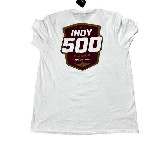 108th Indy 500 Gainbridge May 2024 T Shirt Sz L - Picture 1 of 4
